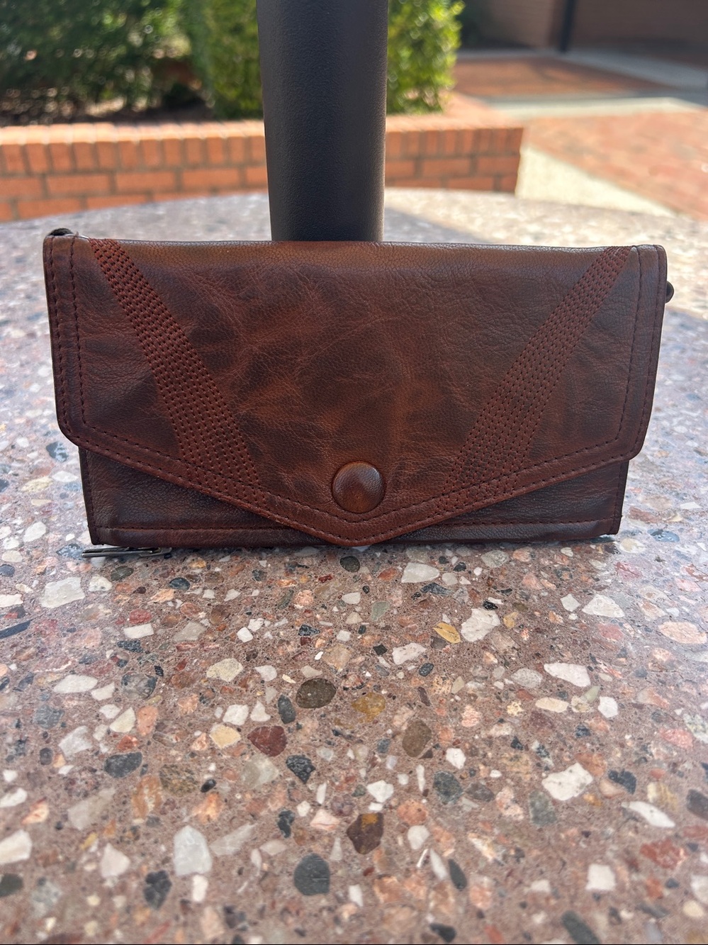 Old Trend Modern Vintage Genuine Leather Snapper Credit Cards Wallet Clutch